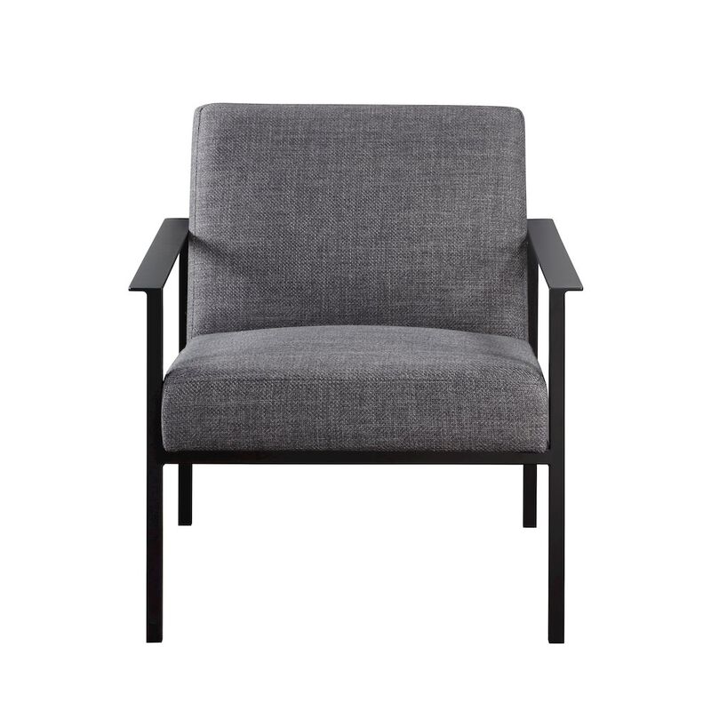 Comfort Pointe Milano Charcoal Stationary Metal Accent Chair