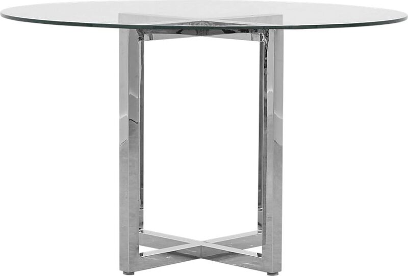 Amalfi 54 inch Round Glass Top Counter Table
