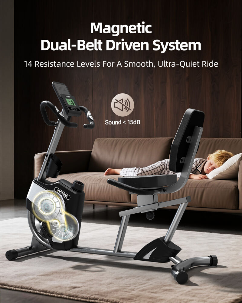 HARISON Magnetic Recumbent Exercise Bike, Recumbent bikes for Adult and Seniors (HR-B50) image number 1