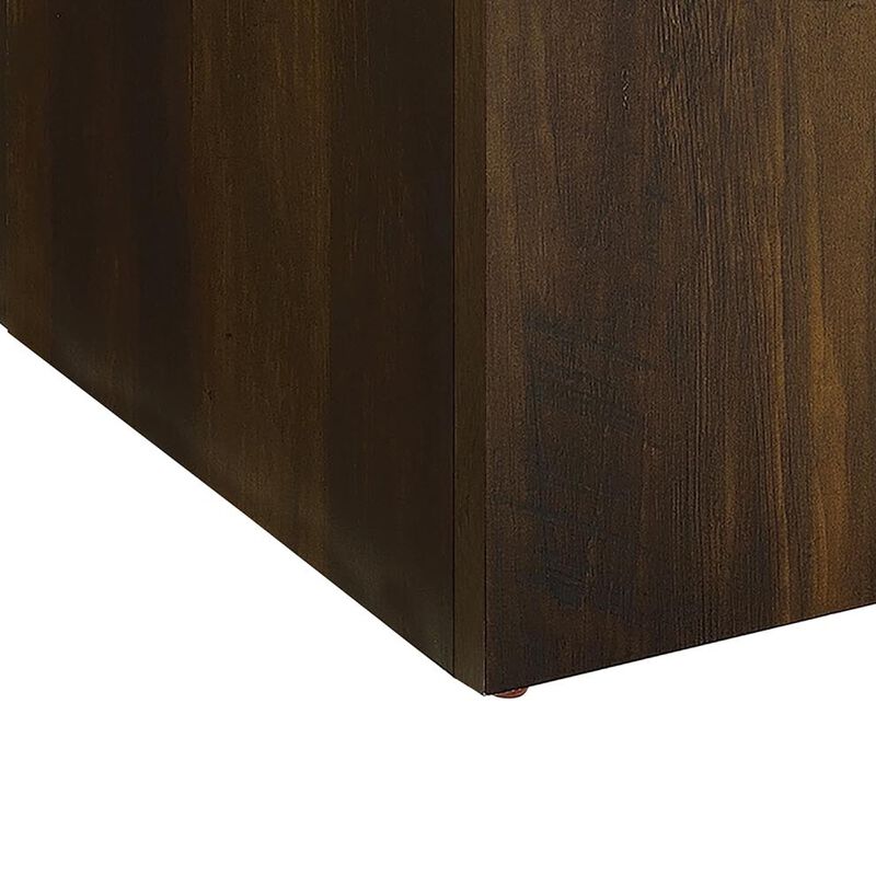 Darla Square Side-End Table, Block Style Base, Wood image number 5