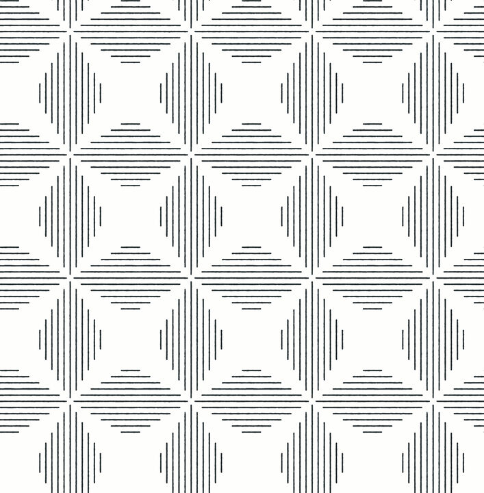 Telestar Black Geometric Wallpaper