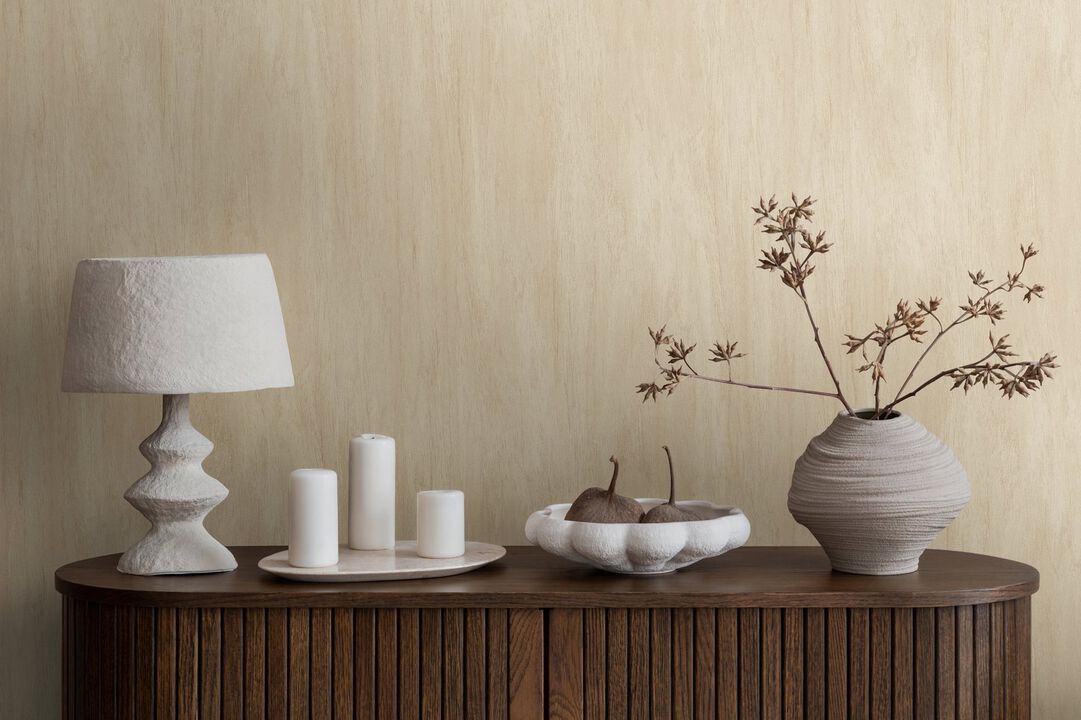 The Woods and Wicker Wood Effect Motif Beige Wallpaper WW22223