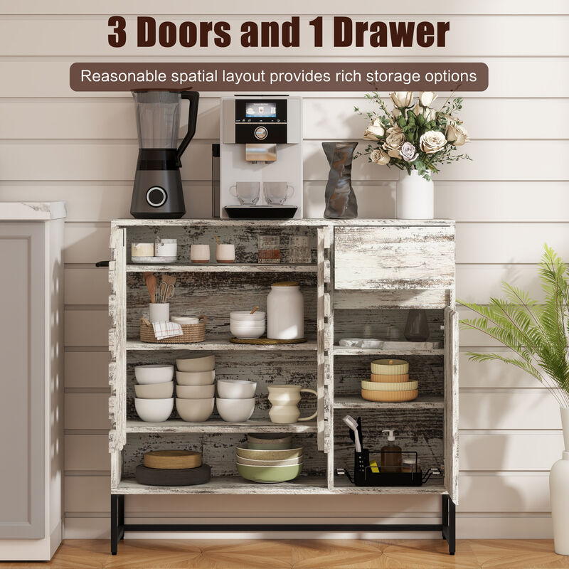 Jilnop rustic storage cabinet image number 5