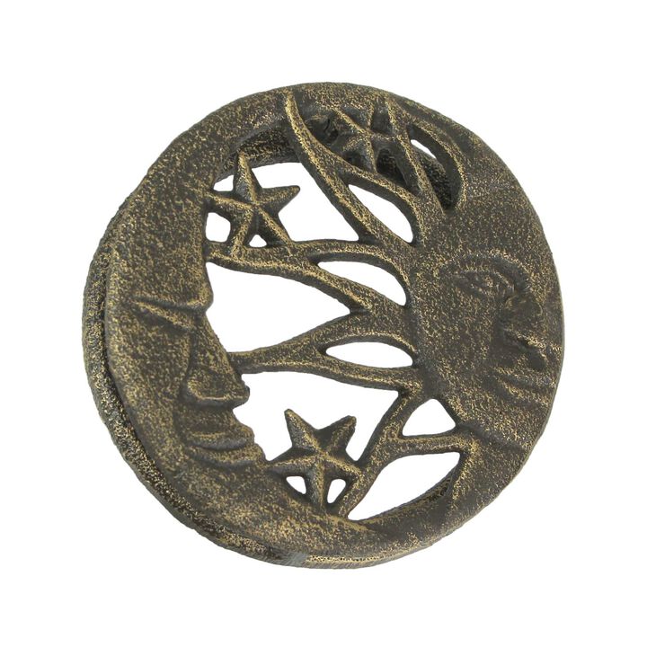 Bronze Cast Iron Decorative Sun Moon Stars Door Knocker Rustic Home Decor