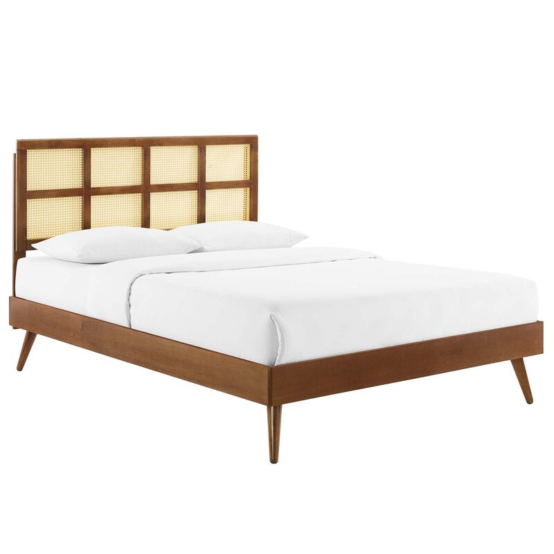 Modway - Sidney Cane and Wood Full Platform Bed with Splayed Legs image number 0