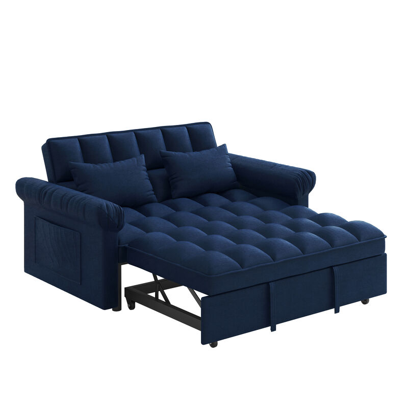 TATEUS Quick Convert Loveseat Sofa Bed with Pull-out Bed - Adjustable Comfort for Guests