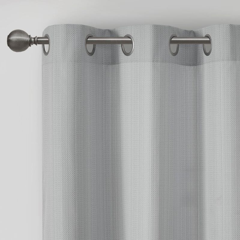 Gracie Mills Calyx Textured Room Darkening Curtain Panel Pair