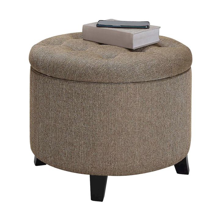 Convenience Concepts Designs4Comfort Round Storage Ottoman