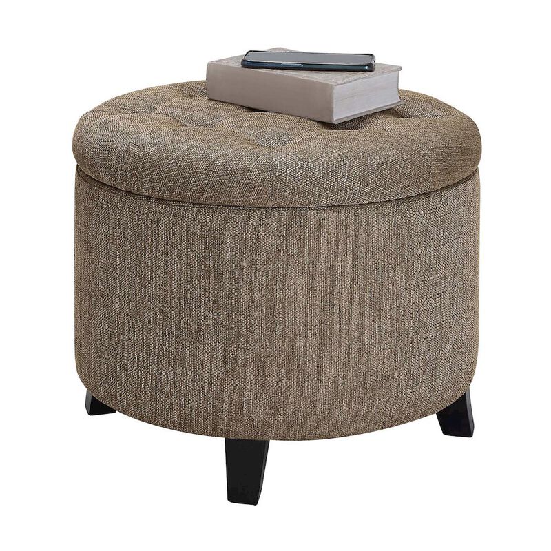 Convenience Concepts Designs4Comfort Round Storage Ottoman