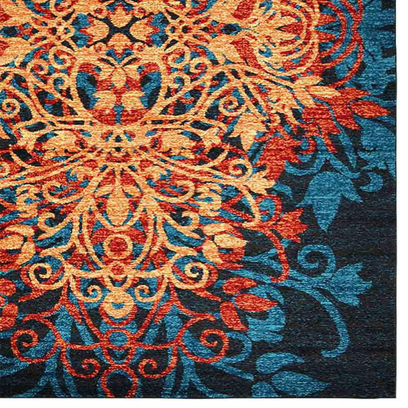 RUGSOTIC CARPETS MACHINE MADE HEATSET POLYPROPYLENE AREA RUGS  - Rectangle Shape, Floral Modern Design, Midium Pile Machine Made Area Rugs (MX0012) image number 3