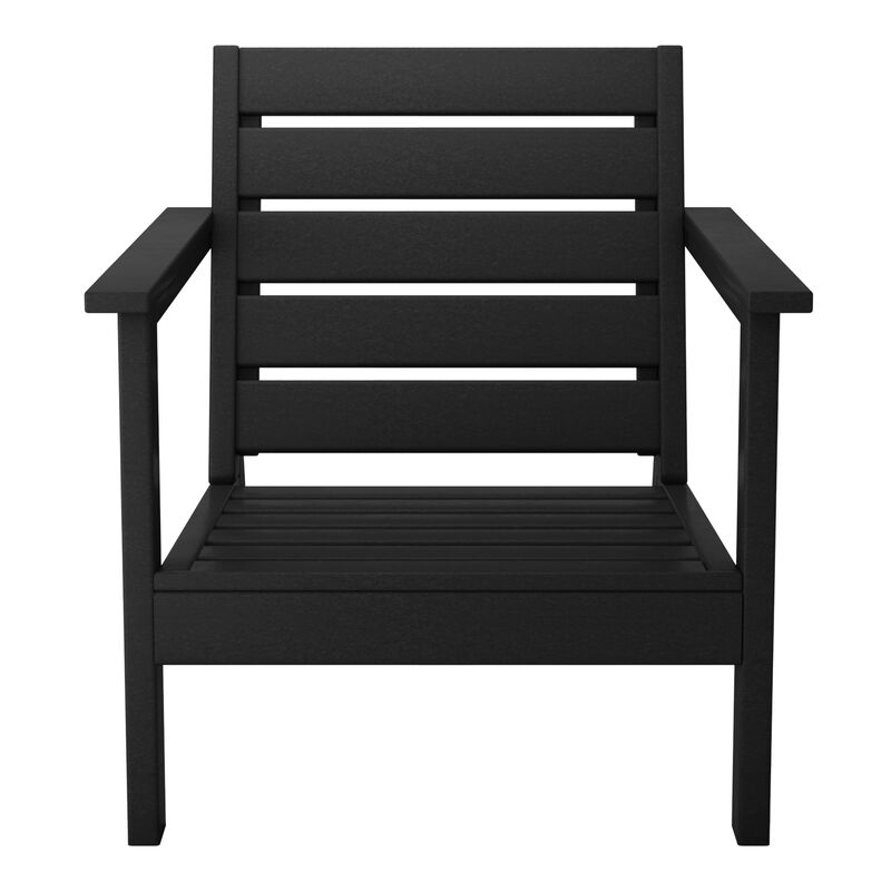 WestinTrends Outdoor Modern HDPE Patio Club Chair with Deep Seat Cushions