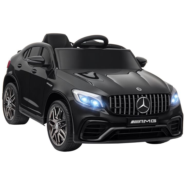 BreeBe 12V Toddler Ride On Car with Remote Control, Mercedes Benz AMG GLC63S Coupe, Electric Car with 2 Speed, MP3 Player, Light, Horn, Songs, Suspension