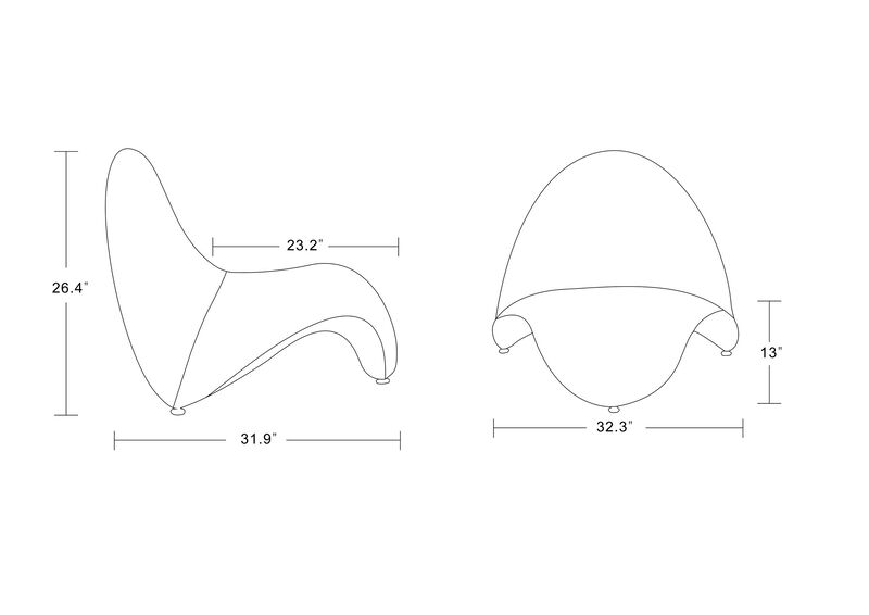 MoMa Blue Accent Chairs (Set of 2)