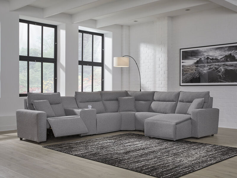 ModMax II 6-Piece Power Reclining Sectional with Chaise and Console image number 1