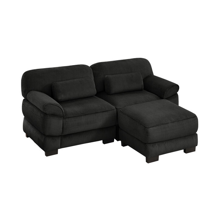 Rongir 2-Seater Sofa with Ottoman