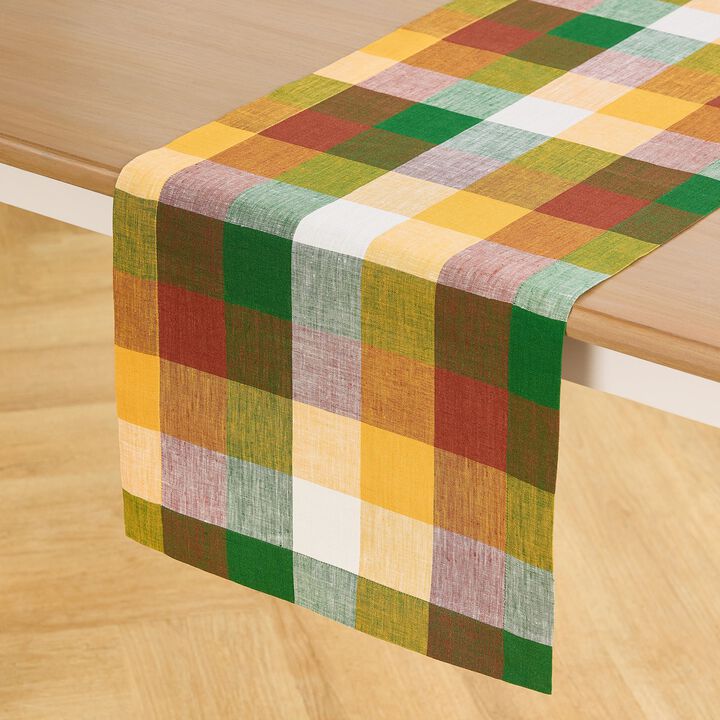 Linen Table Runner - Buffalo Check