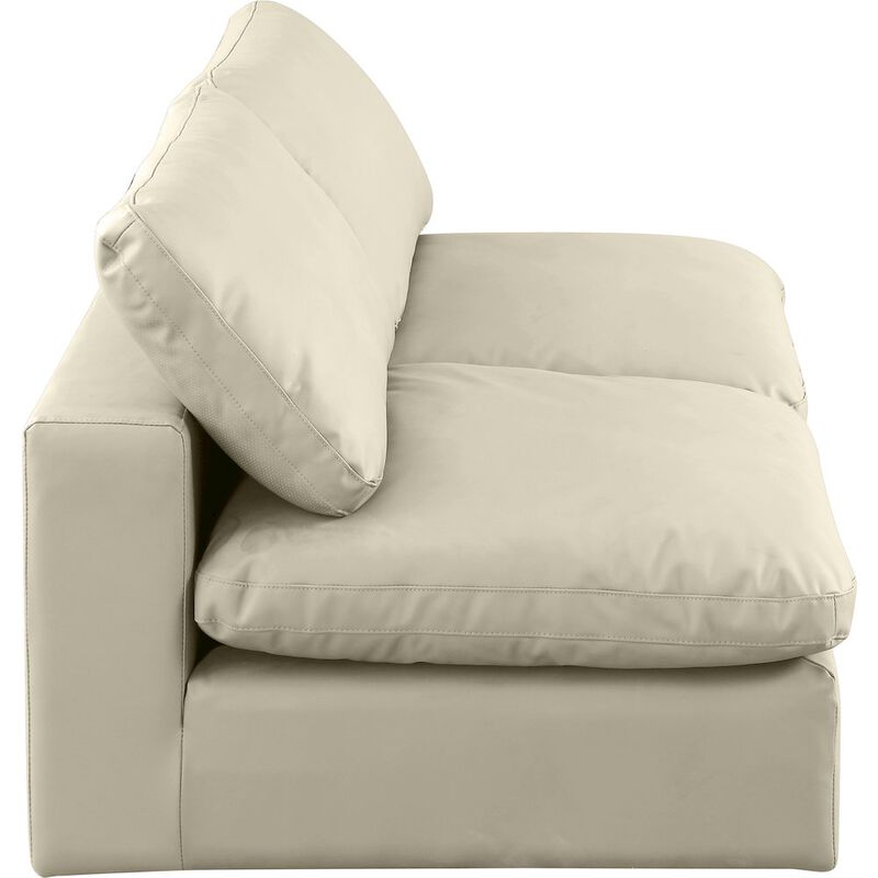 Meridian Furniture Comfy Cream Vegan Leather Modular Sofa