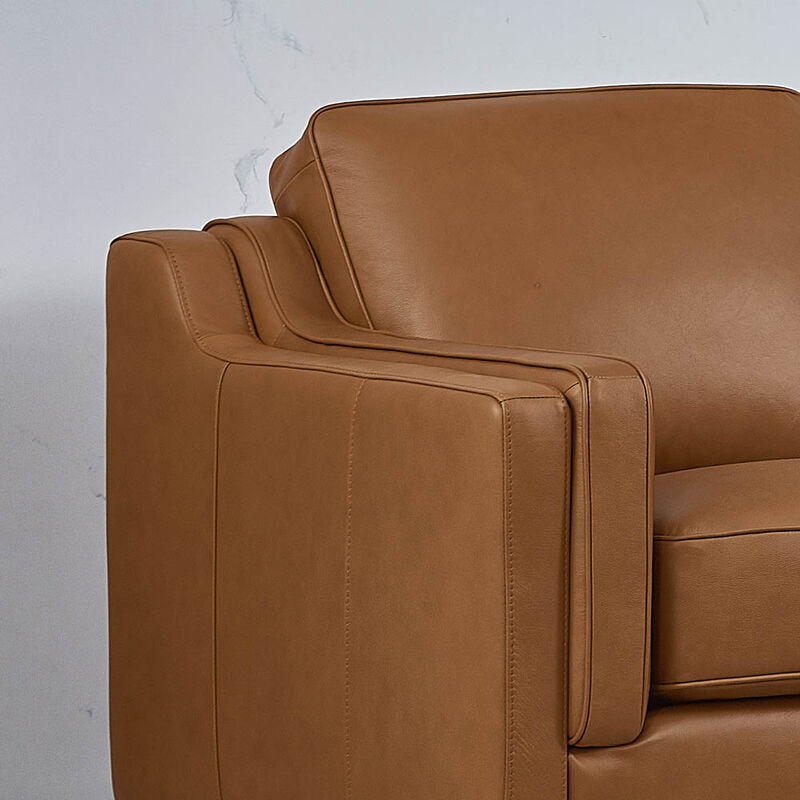 Bella Top Grain Leather Symmetrical Sectional