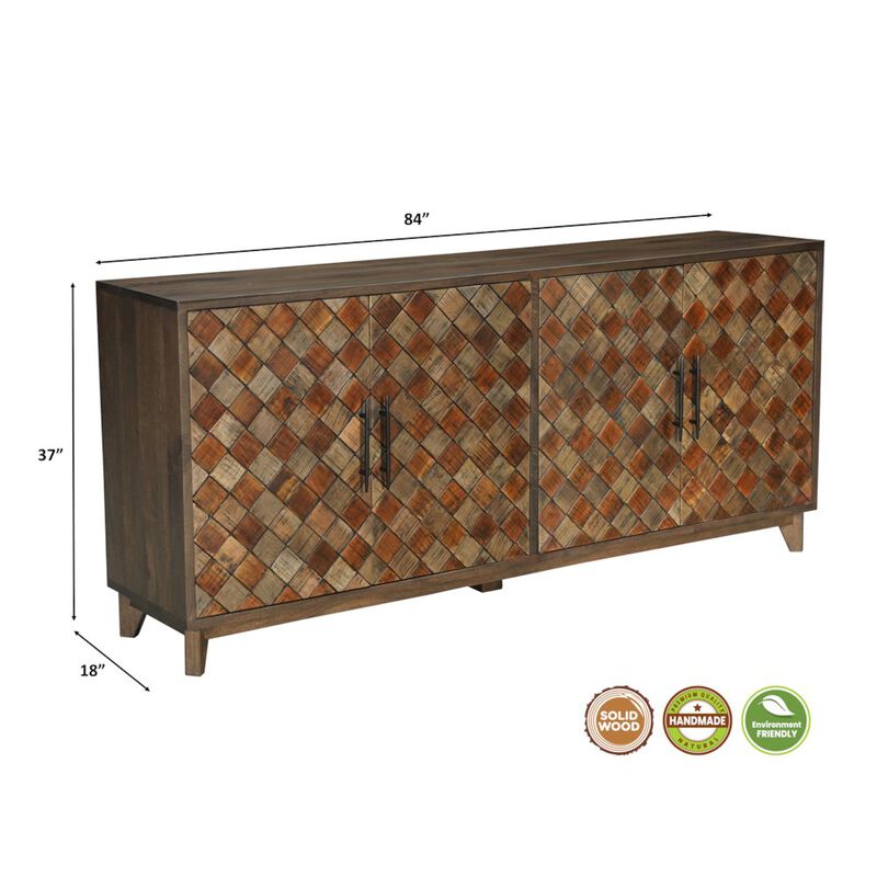 Taran Designs Renith 4-door Solid Wood Sideboard