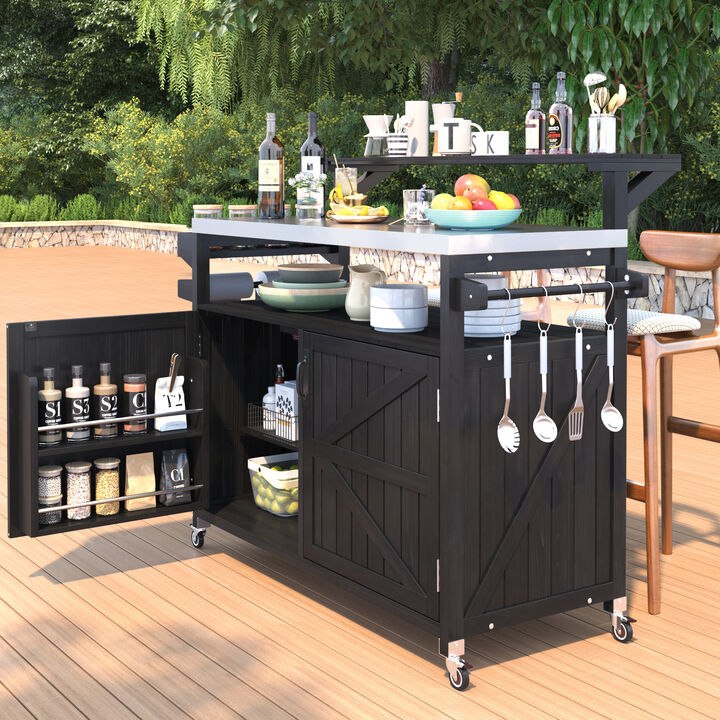 TATEUS Outdoor Bar Cart