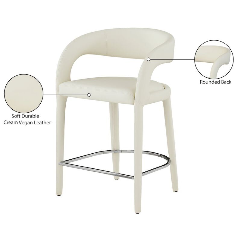 Meridian Furniture Sylvester Vegan Leather Stool