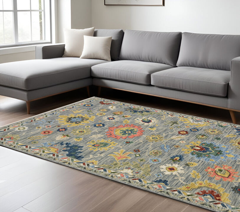 HomeRoots Oriental Area Rug With Fringe