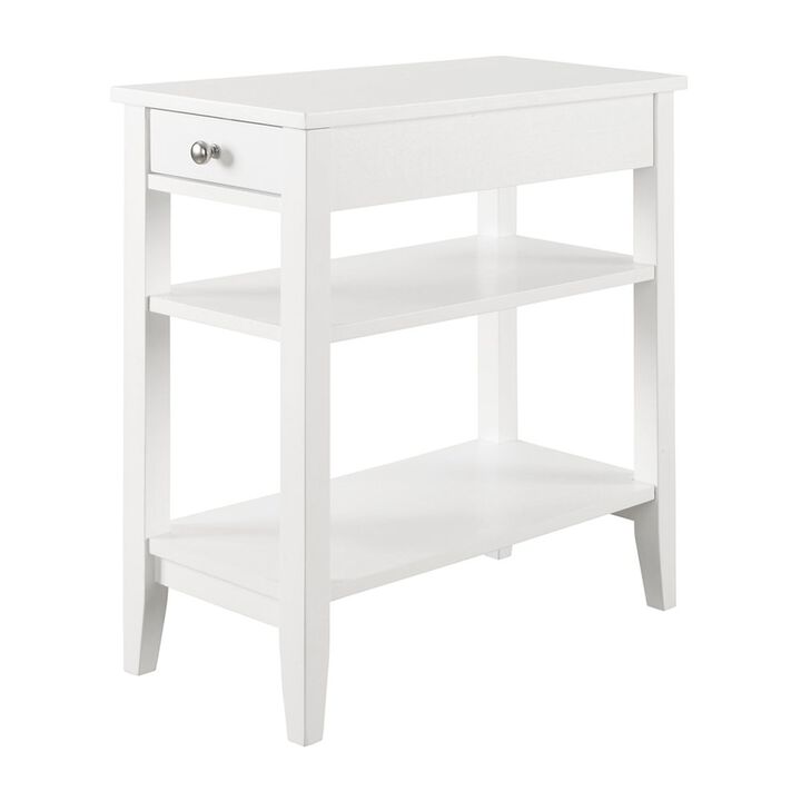 Convience Concept, Inc. American Heritage 1 Drawer Chairside End Table with Shelves