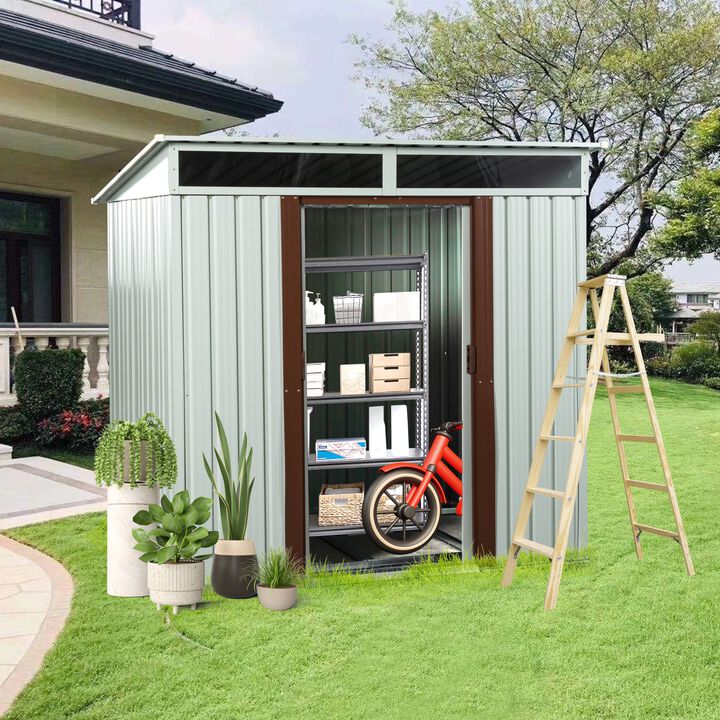 MONDAWE 6 ft. W x 5 ft. D Metal Outdoor Storage Shed, Tool Room with Base Vent 30 sq. ft. for Backyard