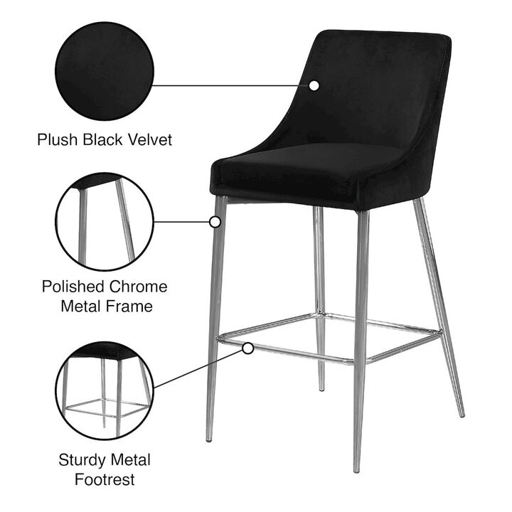 Meridian Furniture Karina Velvet Stool, Set of 2