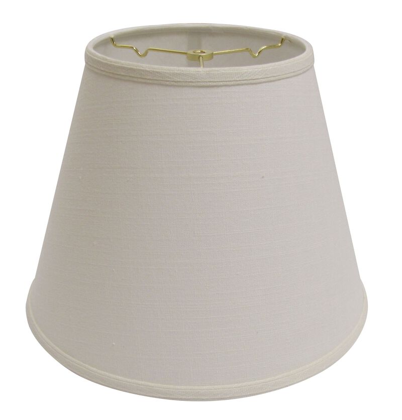 Hivvago 18" White Empire Deep Slanted Linen Lampshade