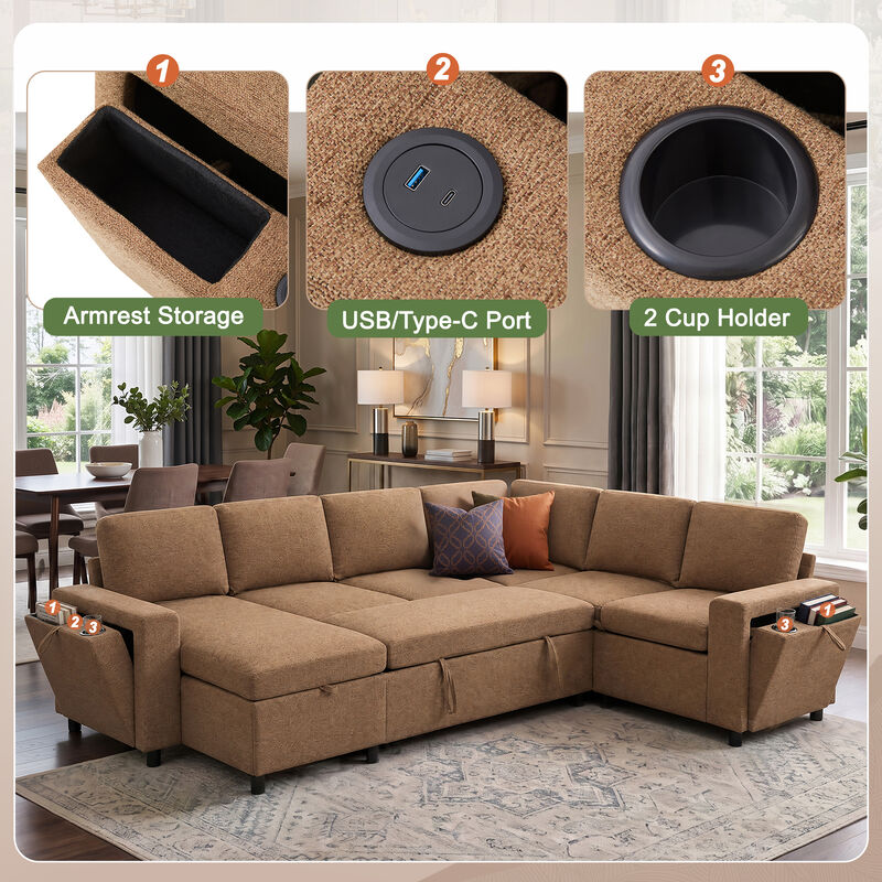 Spesi U-Shaped Convertible Sectional image number 5
