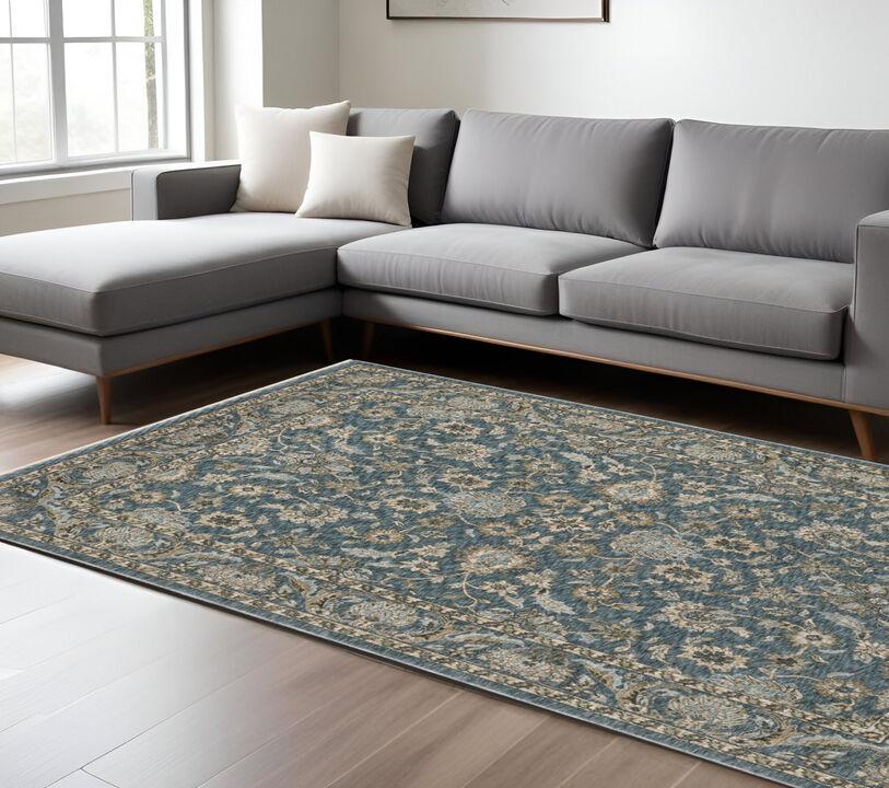 HomeRoots Oriental Area Rug With Fringe