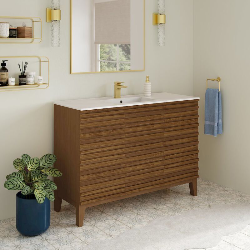 Cascade 48 in. Bathroom Vanity with 3-Hole Ceramic Sink Top image number 5