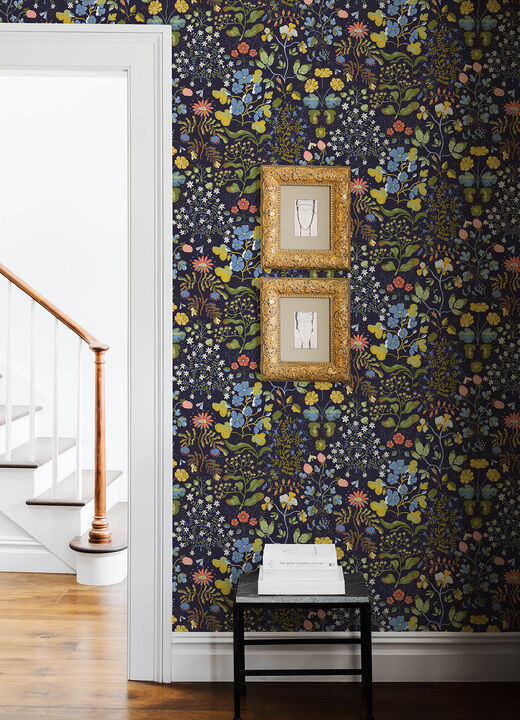 Groh Dark Blue Floral Wallpaper (Set of 2)