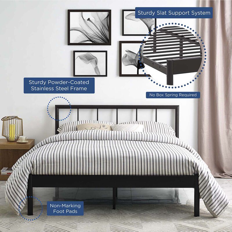 Modway - Gwen Full Bed Frame Brown image number 5