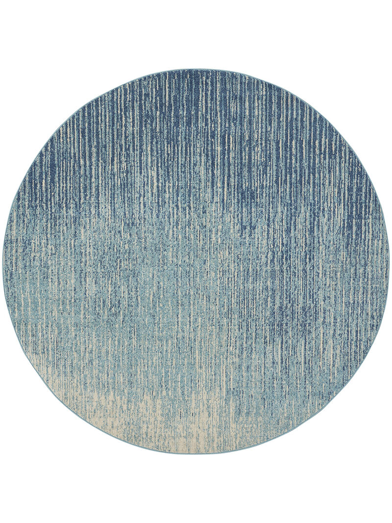 Passion PSN09 Navy/Light Blue 8' x Round Rug image number 0