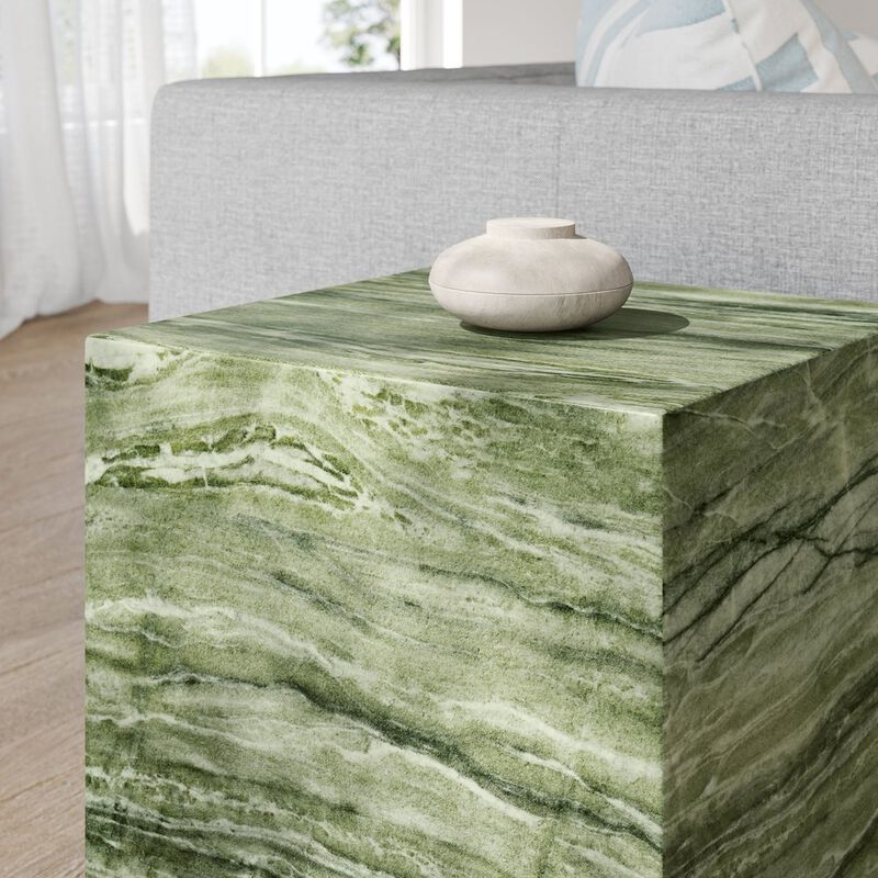 Modway Jordana Square Plinth Indoor - Outdoor Patio Concrete Side Table image number 9