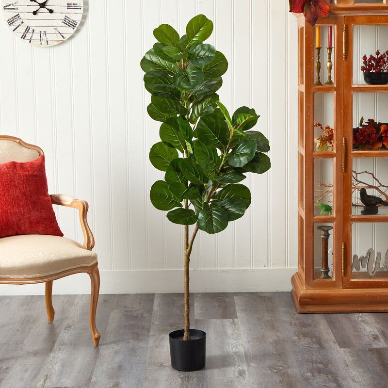 Hivvago 5.5 Feet Fiddle Leaf Fig Artificial Tree