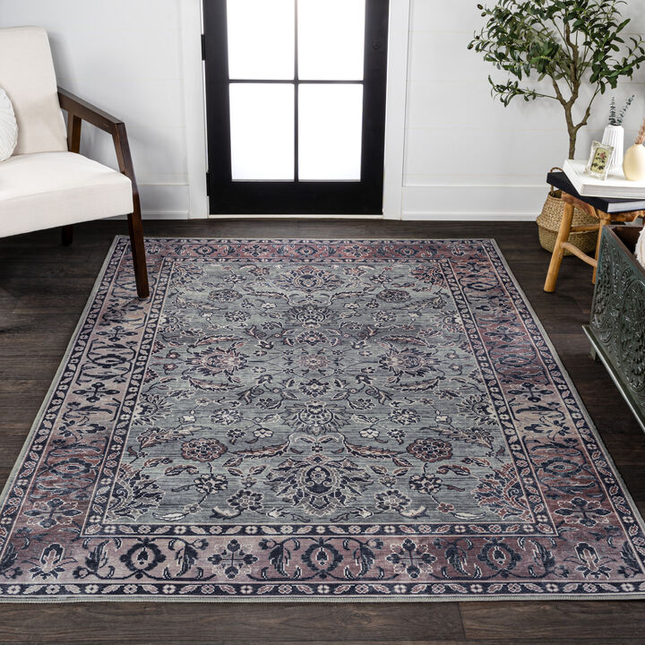 Victoria Ornate Persian All Over Washable Indoor/Outdoor Area Rug