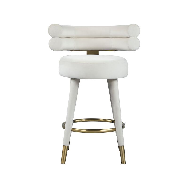 Meridian Furniture Fitzroy Velvet Counter Stool, Set of 2