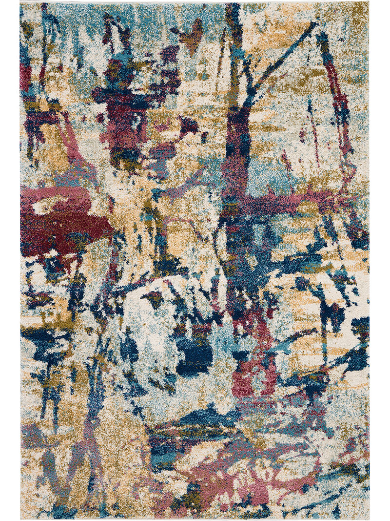 Fusion FSS10 Cream/Multicolor 4' x 6' Rug
