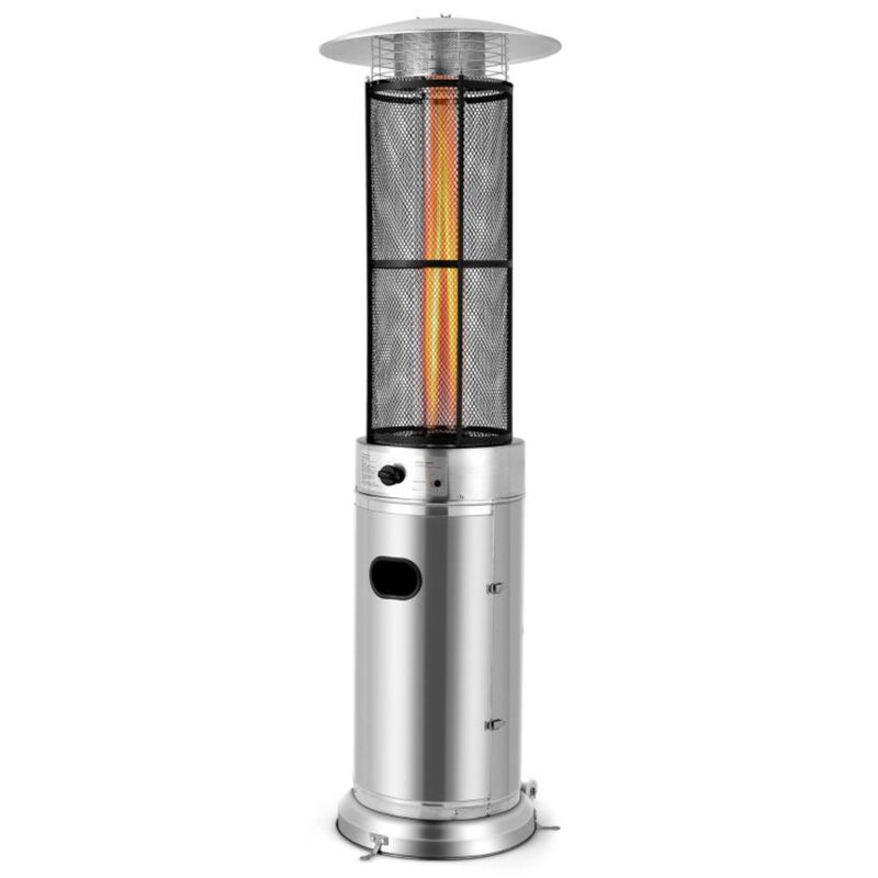 Hivvago 40000 BTU Stainless Steel Round Glass Tube Patio Heaters