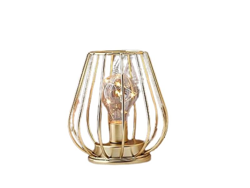 Cordless Battery Operated Metal Table Lamps Set Of 2 For Patio Outdoor Gold image number 0