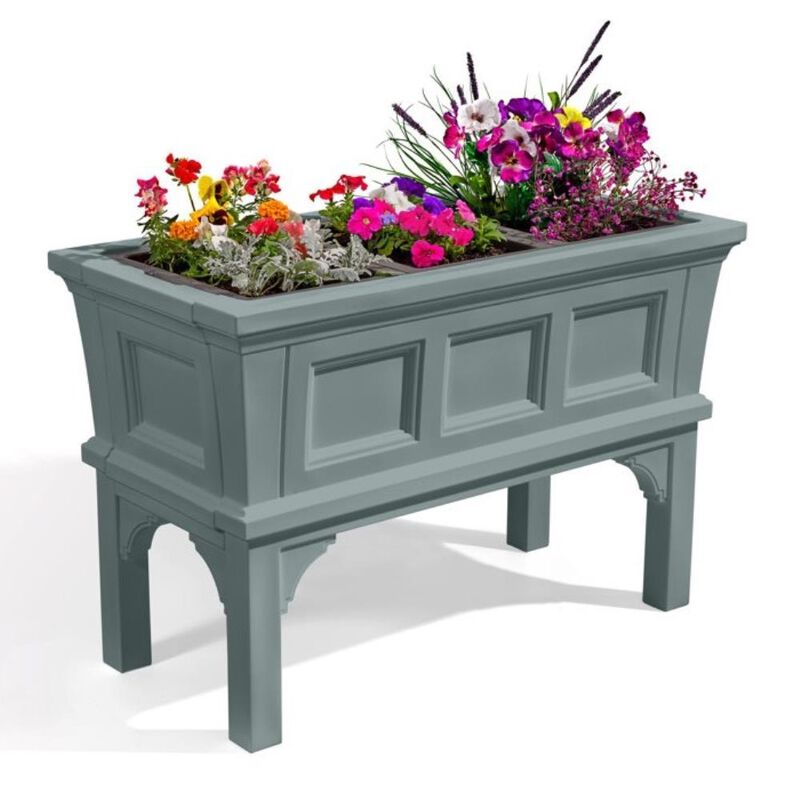 Hivvago Green Rectangular Raised Garden Bed Planter Box with 3 Removeable Trays image number 2