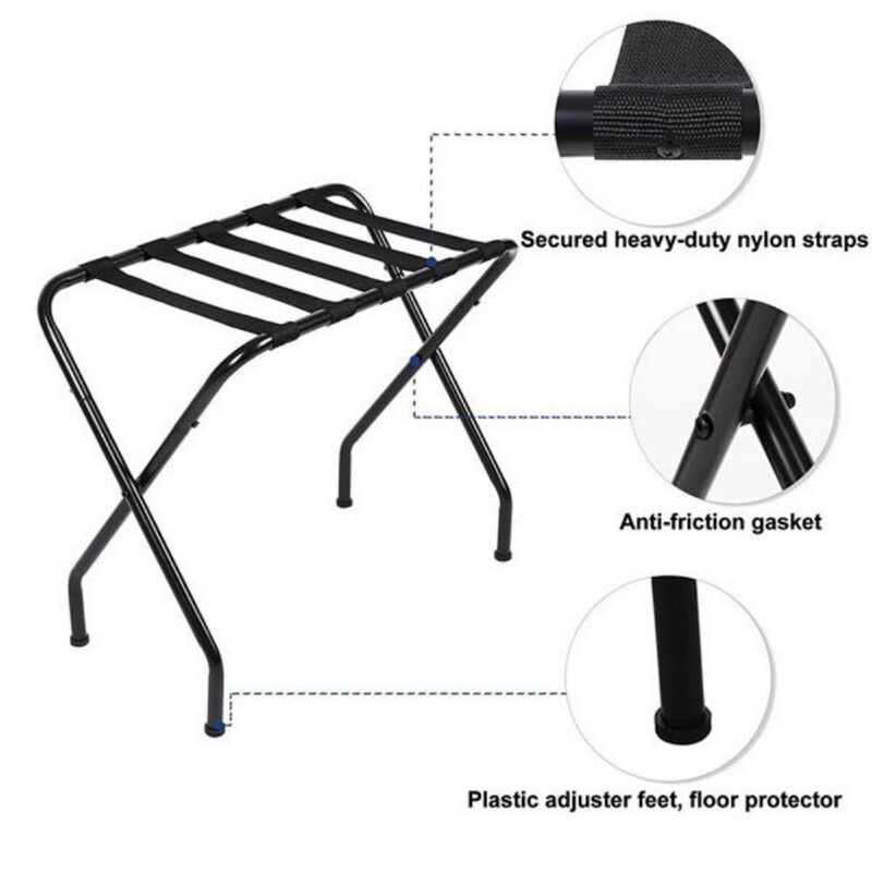 Portable Luggage Rack Foldable Suitcase Stand for Bedroom, Hotel & Travel