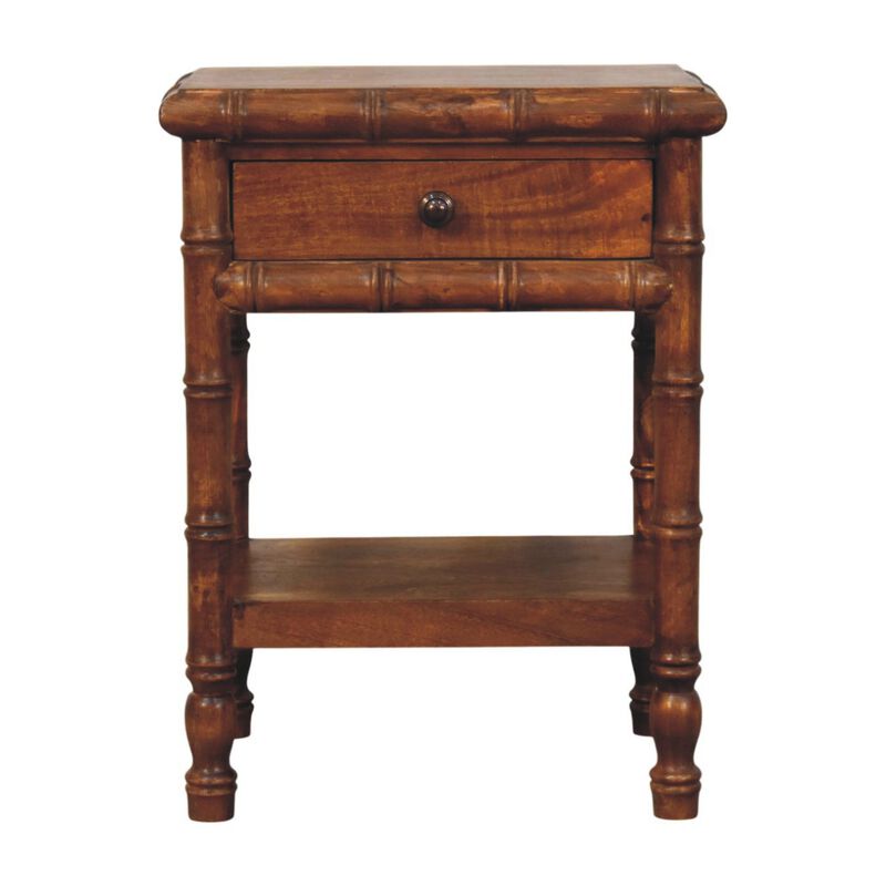 Artisan Furniture Solid Wood Bamboo Heritage Bedside Table, Brown image number 0