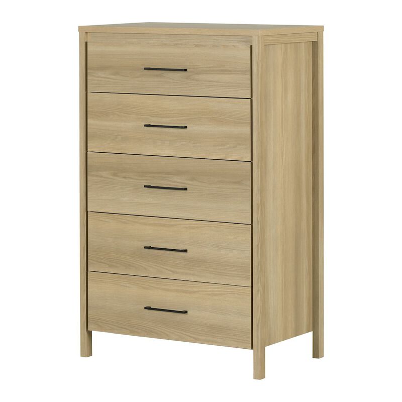 Gravity 5-Drawer Chest, Natural Ash