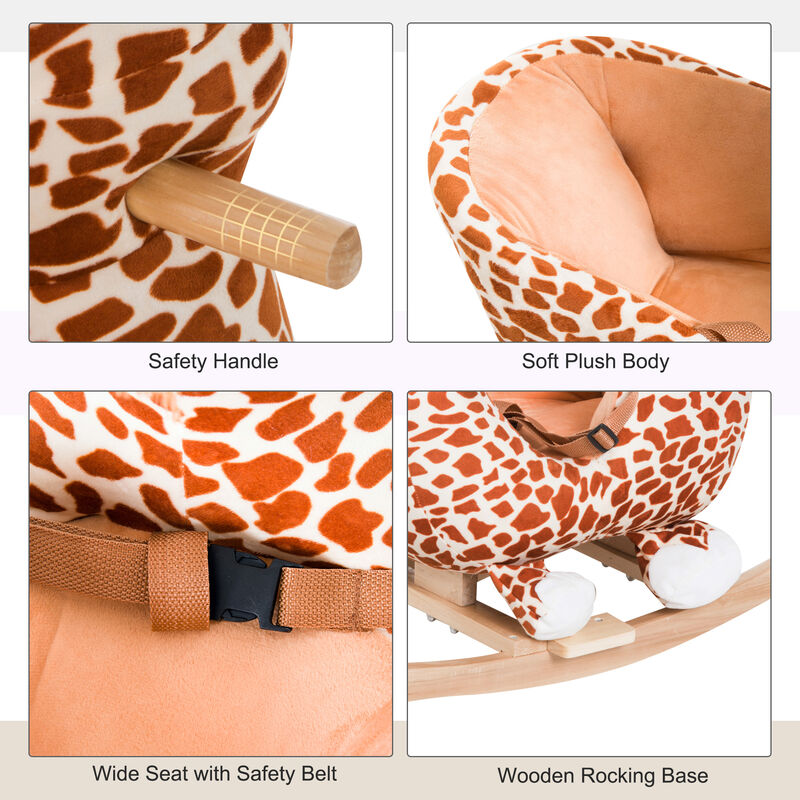 BreeBe Kids Plush Rocker Chair with Sound Effects image number 6