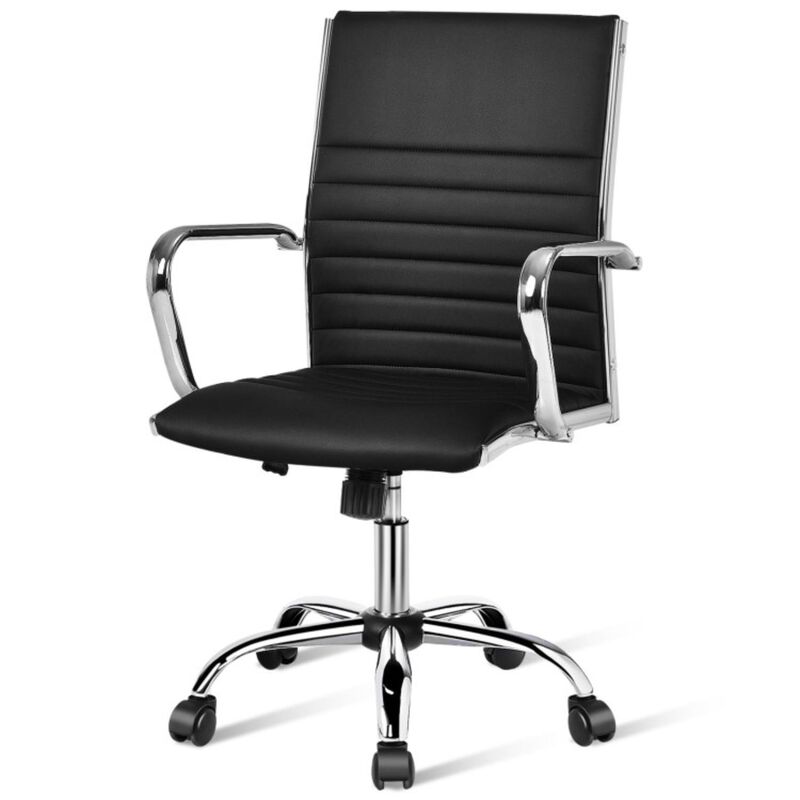 Hivvago High Back Ribbed Office Chair with Armrests