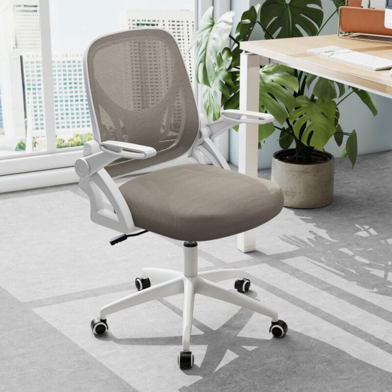 Hivvago Ergonomic Computer Desk Chair with Lumbar Support and Flip-up Arms